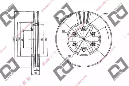 Тормозной диск DJ PARTS BD2055